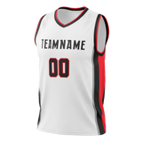 Custom Team Design White & Red Colors Design Sports Basketball Jersey BS00PTB080209