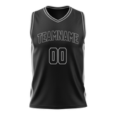 Custom Team Design Black & Gray Colors Design Sports Basketball Jersey BS00SAS020103