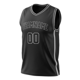 Custom Team Design Black & Gray Colors Design Sports Basketball Jersey BS00SAS020103