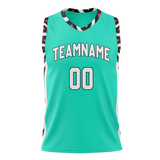 Custom Team Design Teal & Black Colors Design Sports Basketball Jersey BS00SAS031701