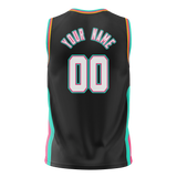 Custom Team Design Black & Teal Colors Design Sports Basketball Jersey BS00SAS040117