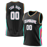 Custom Team Design Black & Teal Colors Design Sports Basketball Jersey