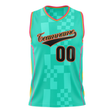 Custom Team Design Teal & Yellow Colors Design Sports Basketball Jersey BS00SAS061712