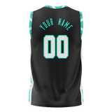 Custom Team Design Black & Teal Colors Design Sports Basketball Jersey BS00SAS080117