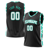 Custom Team Design Black & Teal Colors Design Sports Basketball Jersey