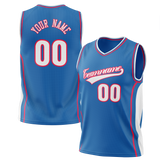 Custom Team Design Blue & White Colors Design Sports Basketball Jersey BS00SK012002