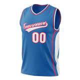 Custom Team Design Blue & White Colors Design Sports Basketball Jersey BS00SK012002