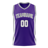 Custom Team Design Purple & Gray Colors Design Sports Basketball Jersey BS00SK022303