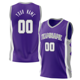 Custom Team Design Purple & Gray Colors Design Sports Basketball Jersey