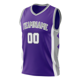 Custom Team Design Purple & Gray Colors Design Sports Basketball Jersey BS00SK022303