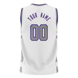 Custom Team Design White & Gray Colors Design Sports Basketball Jersey BS00SK050203