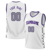 Custom Team Design White & Gray Colors Design Sports Basketball Jersey