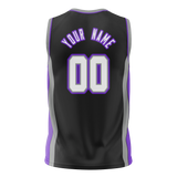 Custom Team Design Black & Purple Colors Design Sports Basketball Jersey BS00SK070123