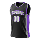 Custom Team Design Black & Purple Colors Design Sports Basketball Jersey BS00SK070123