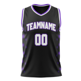 Custom Team Design Black & Purple Colors Design Sports Basketball Jersey BS00SK080123