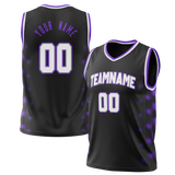 Custom Team Design Black & Purple Colors Design Sports Basketball Jersey