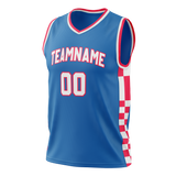 Custom Team Design Blue & Red Colors Design Sports Basketball Jersey BS00SK102009