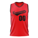 Custom Team Design Red & Black Colors Design Sports Basketball Jersey BS00TR010901