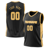 Custom Team Design Black & Cream Colors Design Sports Basketball Jersey