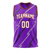 Custom Team Design Purple & Black Colors Design Sports Basketball Jersey BS00TR072301