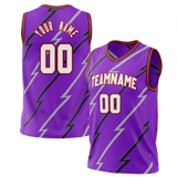 Custom Team Design Purple & Black Colors Design Sports Basketball Jersey