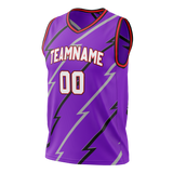 Custom Team Design Purple & Black Colors Design Sports Basketball Jersey BS00TR072301