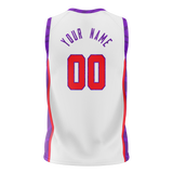 Custom Team Design White & Purple Colors Design Sports Basketball Jersey BS00TR090223