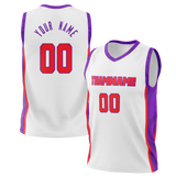 Custom Team Design White & Purple Colors Design Sports Basketball Jersey