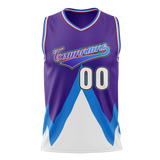 Custom Team Design Purple & White Colors Design Sports Basketball Jersey BS00UJ012302