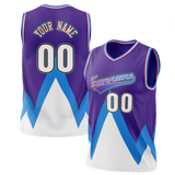 Custom Team Design Purple & White Colors Design Sports Basketball Jersey