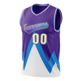 Custom Team Design Purple & White Colors Design Sports Basketball Jersey BS00UJ012302