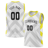 Custom Team Design White & Yellow Colors Design Sports Basketball Jersey BS00UJ050212