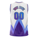 Custom Team Design White & Purple Colors Design Sports Basketball Jersey BS00UJ060223