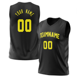 Custom Team Design Black & Yellow Colors Design Sports Basketball Jersey BS00UJ070112