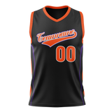 Custom Team Design Black & Orange Colors Design Sports Basketball Jersey BS00UJ080110