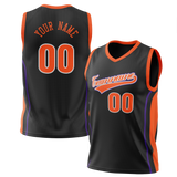 Custom Team Design Black & Orange Colors Design Sports Basketball Jersey