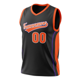 Custom Team Design Black & Orange Colors Design Sports Basketball Jersey BS00UJ080110