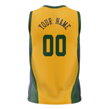 Custom Team Design Gold & Green Colors Design Sports Basketball Jersey BS00UJ091314