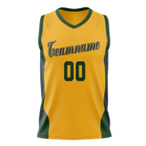 Custom Team Design Gold & Green Colors Design Sports Basketball Jersey BS00UJ091314