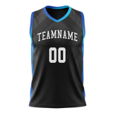 Custom Team Design Black & Blue Colors Design Sports Basketball Jersey BS00UJ100120