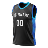 Custom Team Design Black & Blue Colors Design Sports Basketball Jersey BS00UJ100120