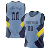 Custom Team Design Light Blue & Navy Blue Colors Design Sports Basketball Jersey