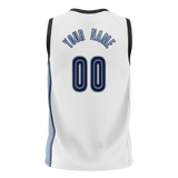 Custom Team Design White & Light Blue Colors Design Sports Basketball Jersey BS00VG030221