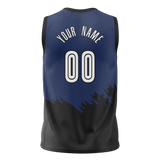 Custom Team Design Black & Royal Blue Colors Design Sports Basketball Jersey BS00VG040119