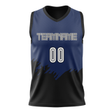 Custom Team Design Black & Royal Blue Colors Design Sports Basketball Jersey BS00VG040119