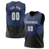 Custom Team Design Black & Royal Blue Colors Design Sports Basketball Jersey