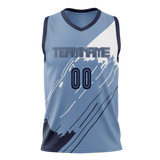 Custom Team Design Light Blue & White Colors Design Sports Basketball Jersey BS00VG062102