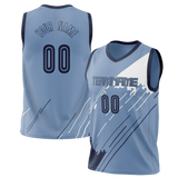 Custom Team Design Light Blue & White Colors Design Sports Basketball Jersey