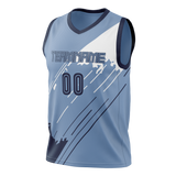 Custom Team Design Light Blue & White Colors Design Sports Basketball Jersey BS00VG062102