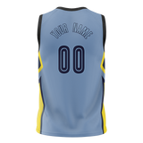 Custom Team Design Light Blue & Yellow Colors Design Sports Basketball Jersey BS00VG072112